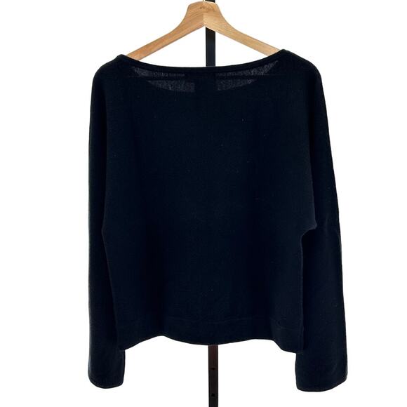 Mainbocher Black 100% Cashmere Long Wide Sleeve XL Sweater Classic Old Money - Picture 2 of 7